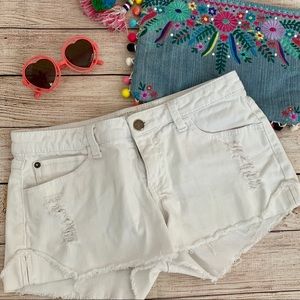 Mossimo White Denim Shorts